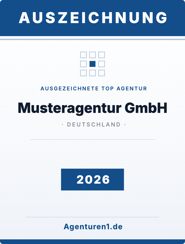Award Agenturen1 Auszeichnung 2026