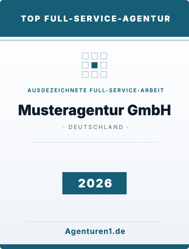 Award Top Full-Service-Agentur 2026