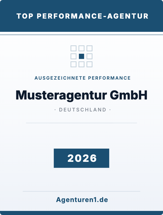 Award Top Performance-Agentur 2026