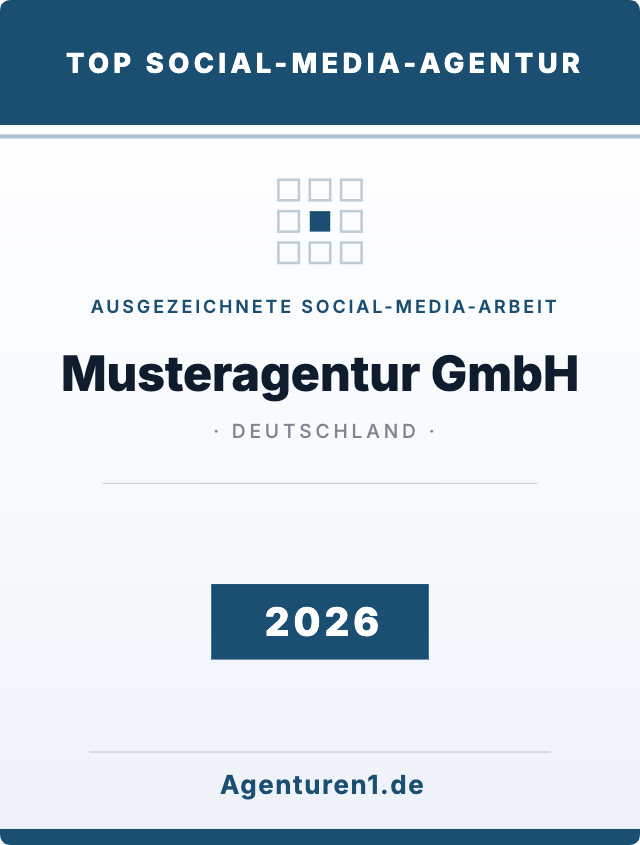 Award Top Social-Media-Agentur 2026